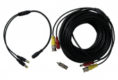 Кабель BNC-BNC для видеонаблюдения (с питанием) L=18m (BNC+DC–BNC+DC)