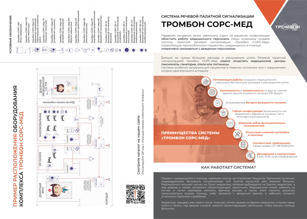 Комплекс речевой палатной сигнализации Тромбон СОРС-МЕД